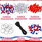 361-Piece Patriotic Bead Key Chain Craft Kit – 24 DIY USA Alphabet, Round, Star & Heart Beads in Red, White & Blue for Independence Day, Veterans Day, and Kids Craft Projects